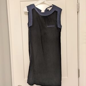 Lacoste Two-Tone Mini Dress in Black and Navy